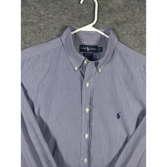 Ralph Lauren Other - Ralph Lauren Yarmouth Button Down Long Sleeve Shirt Purple Gingham‎ ✅17.5-34/35